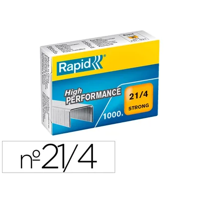 RAPID Grapas Rapid 21/4 MM Galvanizada Strong Caja de 1000 Unidades