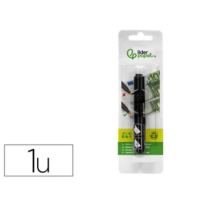 PLA Rotulador Liderpapel Ecouse Detector de Billetes Falsos Cuerpo Plastico 100% Reciclado en Blister