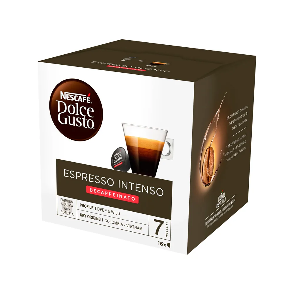 Cafe Dolce Gusto Espresso Intenso Descafeinado Intensidad 7 Monodosis Caja de 16 Unidades