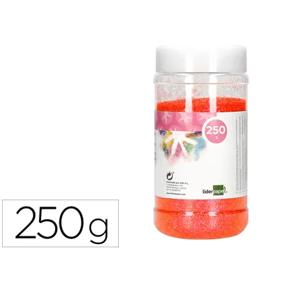 FANTA Purpurina Liderpapel Fantasia Color Metalico Naranja Pastel Bote de 250 GR