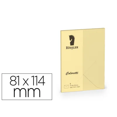 ROSSLER COLORETTI Sobre Rossler Coloretti C7 Color Marron Arena 81X114 MM Pack de 5 Unidades