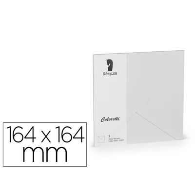 ROSSLER COLORETTI Sobre Rossler Coloretti Cuadrado Grande Color Gris Claro 164X164 MM Pack de 5 Unidades