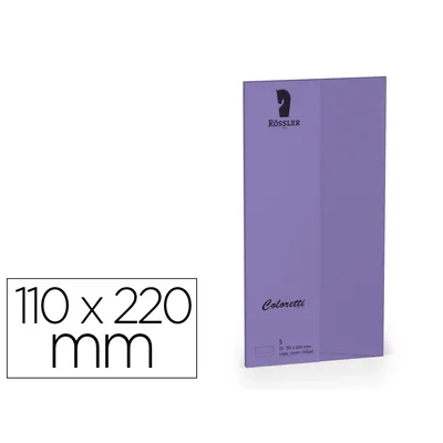 ROSSLER COLORETTI Sobre Rossler Coloretti Dl Americano Color Lila 110X220 MM Pack de 5 Unidades