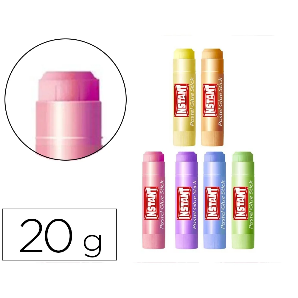 Pegamento en Barra Instant Colores Pastel 20 G