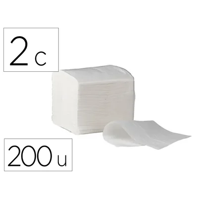BUNZL Papel Higienico Bunzl Greensource Celulosa Plegado en V 2 Capas Caja de 40 Paquetes de 200 Unidades