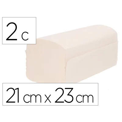 BUNZL Toalla Secamanos Bunzl Greensource Celulosa Blanca Plegado en V 2 Capas 21X23 CM Caja de 20 Paquetes de 200