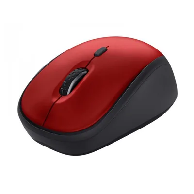 TRUST Raton Trust Yvi+ Optico Inalambrico Eco 4 Botones 800/1600 Dpi Usb 2.0 Color Rojo