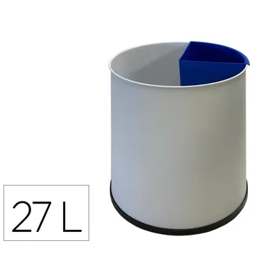SIE Papelera Metalica Sie para Reciclaje con 1 Departamento Extraible 27 Litros 300X295 MM