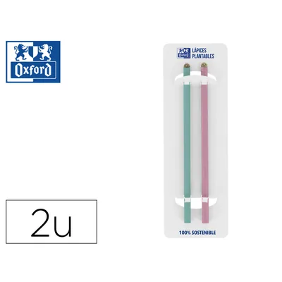 OXFORD Lapices de Grafito Oxford Nature Plantables Pack de 2 Unidades