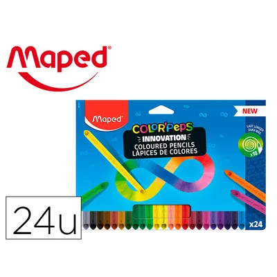 MAPED Lapices de Colores Maped Color Peps Infinity Caja de 24 Colores Surtidos