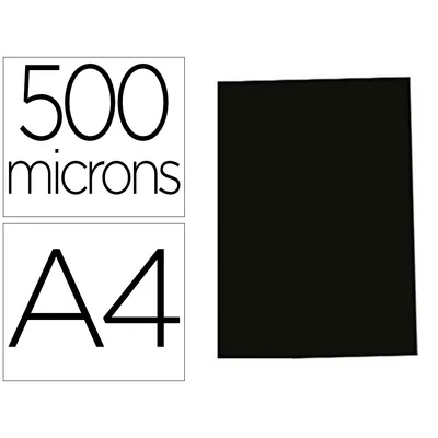 POLY Tapa de Encuadernacion Gbg Polipropileno Polycover Opaca 500 Mc DIN A4 Color Negro Pack de 100 Unidades