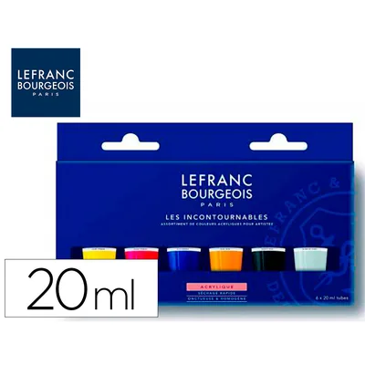 L&B Pintura Acrilica L&B Bote de 80 ML Caja de 5 Unidades Colores Surtidos
