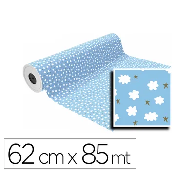 BASIKA Papel de Regalo Basika IN1903-A Bobina Ancho 62 CM Longitud 85 M Peso 4 KG Gramaje 60 G