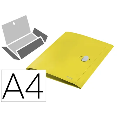 LEITZ Carpeta Leitz Recycle Gomas Tres Solapas DIN A4 Polipropileno Amarillo