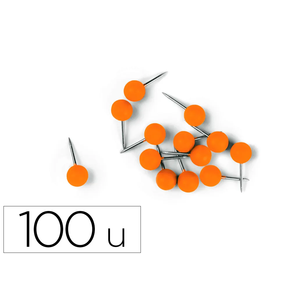 Aguja Señalizadora Nobo 6 X 13 MM Naranja Caja de 100 Unidades