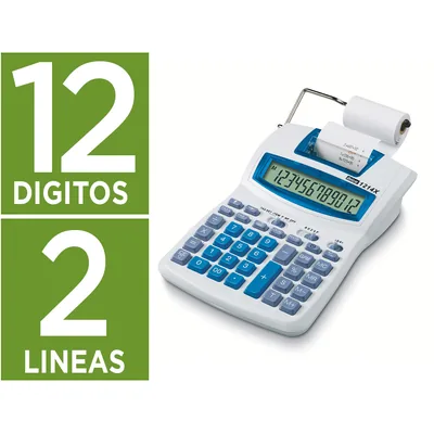 IBICO Calculadora Ibico 1214X Impresora Pantalla Lcd Papel 57 MM 12 Digitos Impresion Bicolor