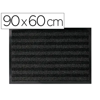 Q-CONNECT Alfombra para Suelo Q-Connect Premium para Interiores Antideslizante Fibra Polipropileno y Fieltro Gris 90X60 CM
