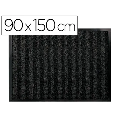 Q-CONNECT Alfombra para Suelo Q-Connect Premium para Interiores Antideslizante Fibra Polipropileno y Fieltro Gris 90X150 CM