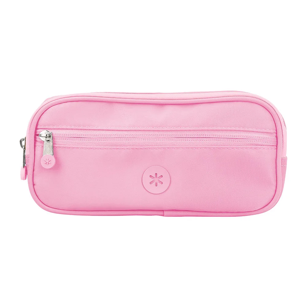 Estuche Portatodo Antartik Fusion Flex 3 Cremalleras Rosa Compañero Mochila 100X60X220 MM