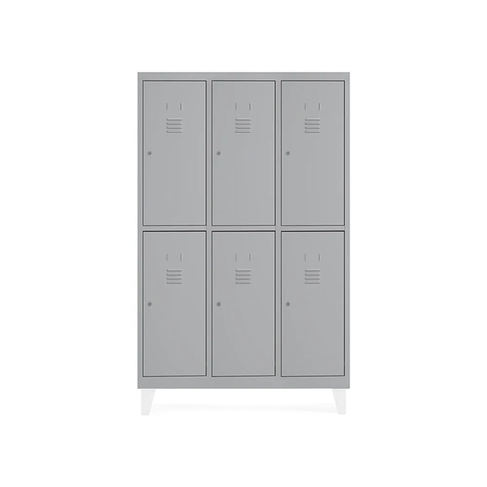 Taquilla Metalica Rocada 300 3 Modulos X 2 Puertas Gris 910X500X1800 MM