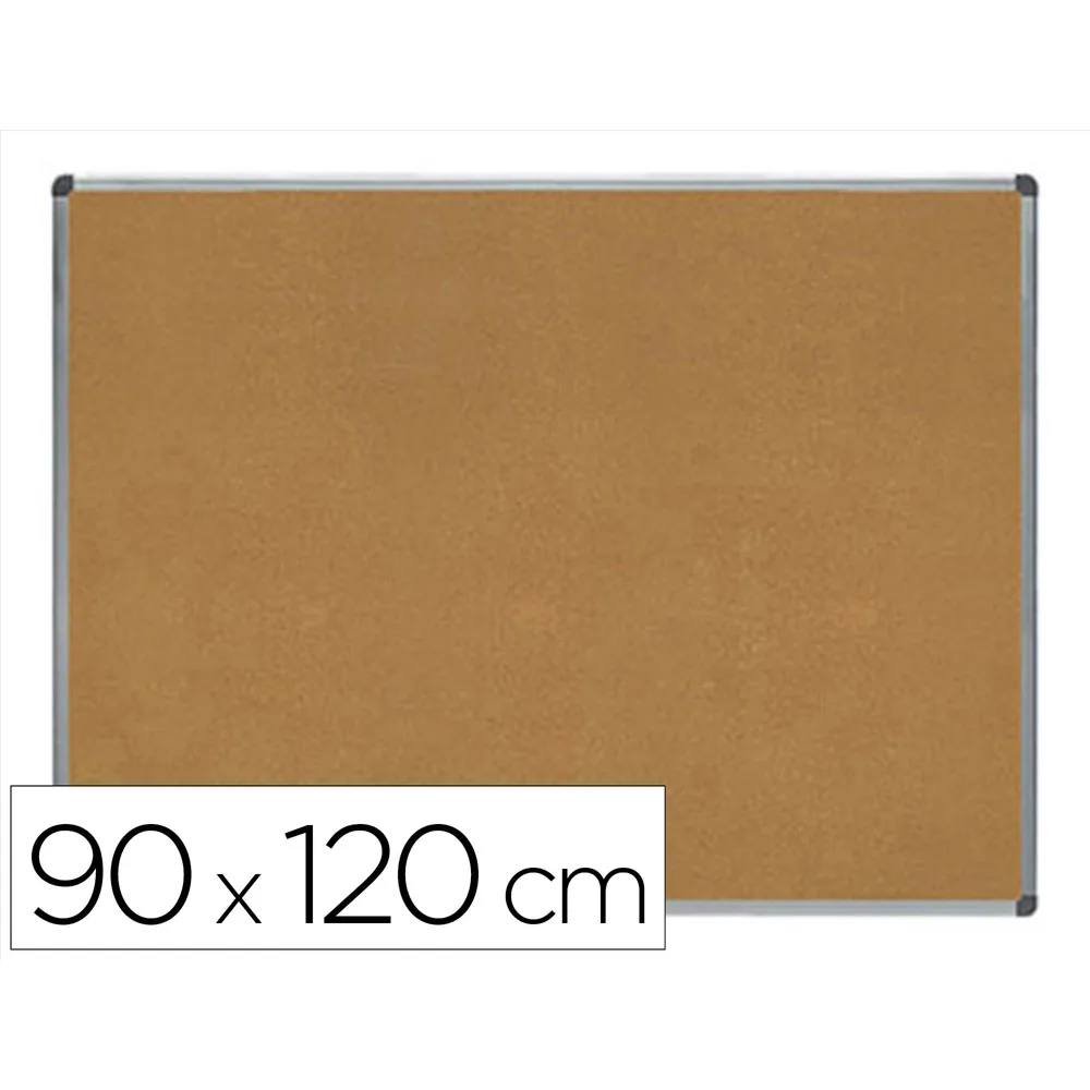 Pizarra Corcho Rocada Marco Aluminio con Cantoneras 90X120 CM