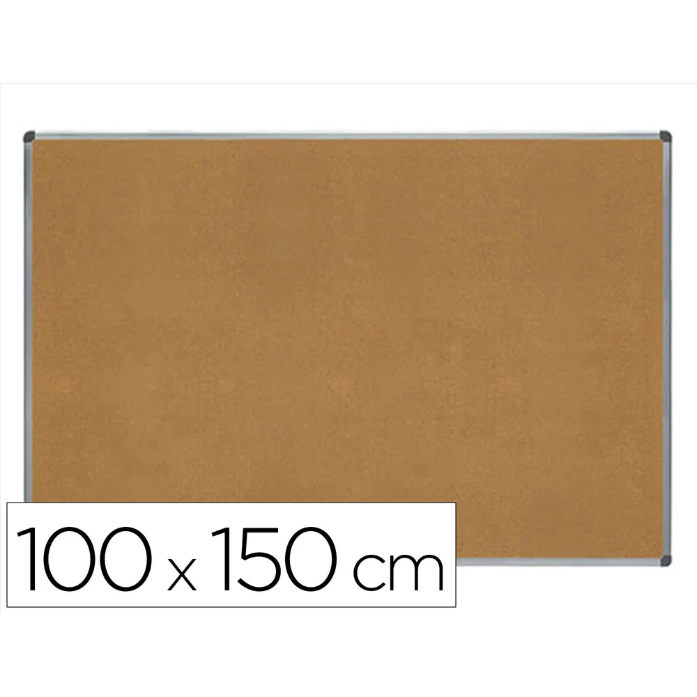 Pizarra Corcho Rocada Marco Aluminio con Cantoneras 100X150 CM