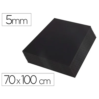 LIDERPAPEL Carton Pluma Liderpapel Negro Doble Cara 70X100CM Espesor 5 MM