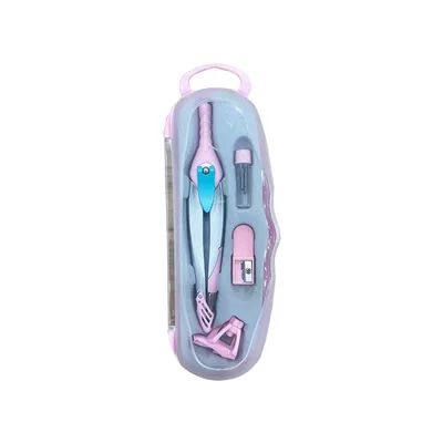 LIDERPAPEL Compas Liderpapel Lock Device con Adaptador Universal y Tubo de Minas Color Rosa Claro