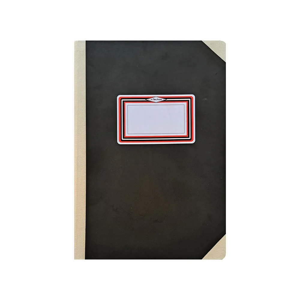 Libro Cartone Cosido Fernandes Flecha DIN A4+ Liso 50 Hojas 100 GR Negro