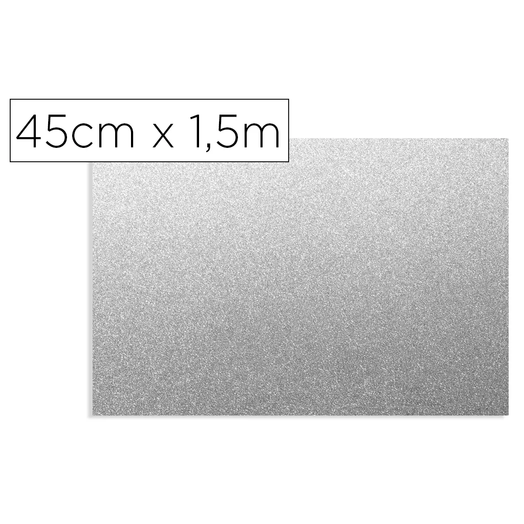 Rollo Adhesivo D-C-Fix Plata Metal Brillo Ancho 45 CM Largo 1,5 M