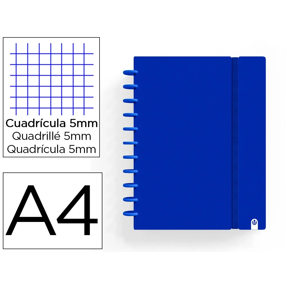 Cuaderno Carchivo Ingeniox Foam A4 80H Cuadricula Azul Osc