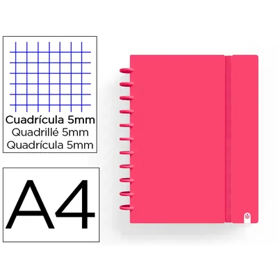 CARCHIVO Cuaderno Carchivo Ingeniox Foam A4 80H Cuadricula Rojo