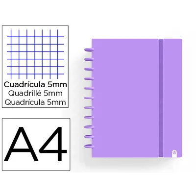 CARCHIVO Cuaderno Carchivo Ingeniox Foam A4 80H Cuadricula Violeta