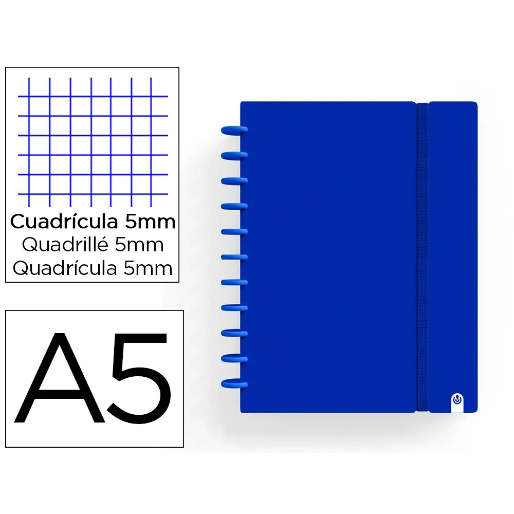 Cuaderno Carchivo Ingeniox Foam A5 80H Cuadricula Azul Osc