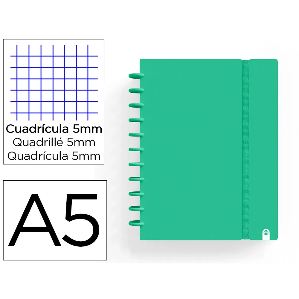 Cuaderno Carchivo Ingeniox Foam A5 80H Cuadricula Verde