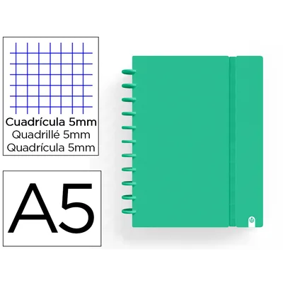 CARCHIVO Cuaderno Carchivo Ingeniox Foam A5 80H Cuadricula Verde