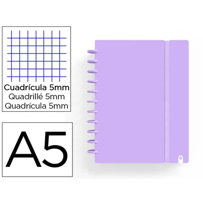 CARCHIVO Cuaderno Carchivo Ingeniox Foam A5 80H Cuadricula Malva Pastel
