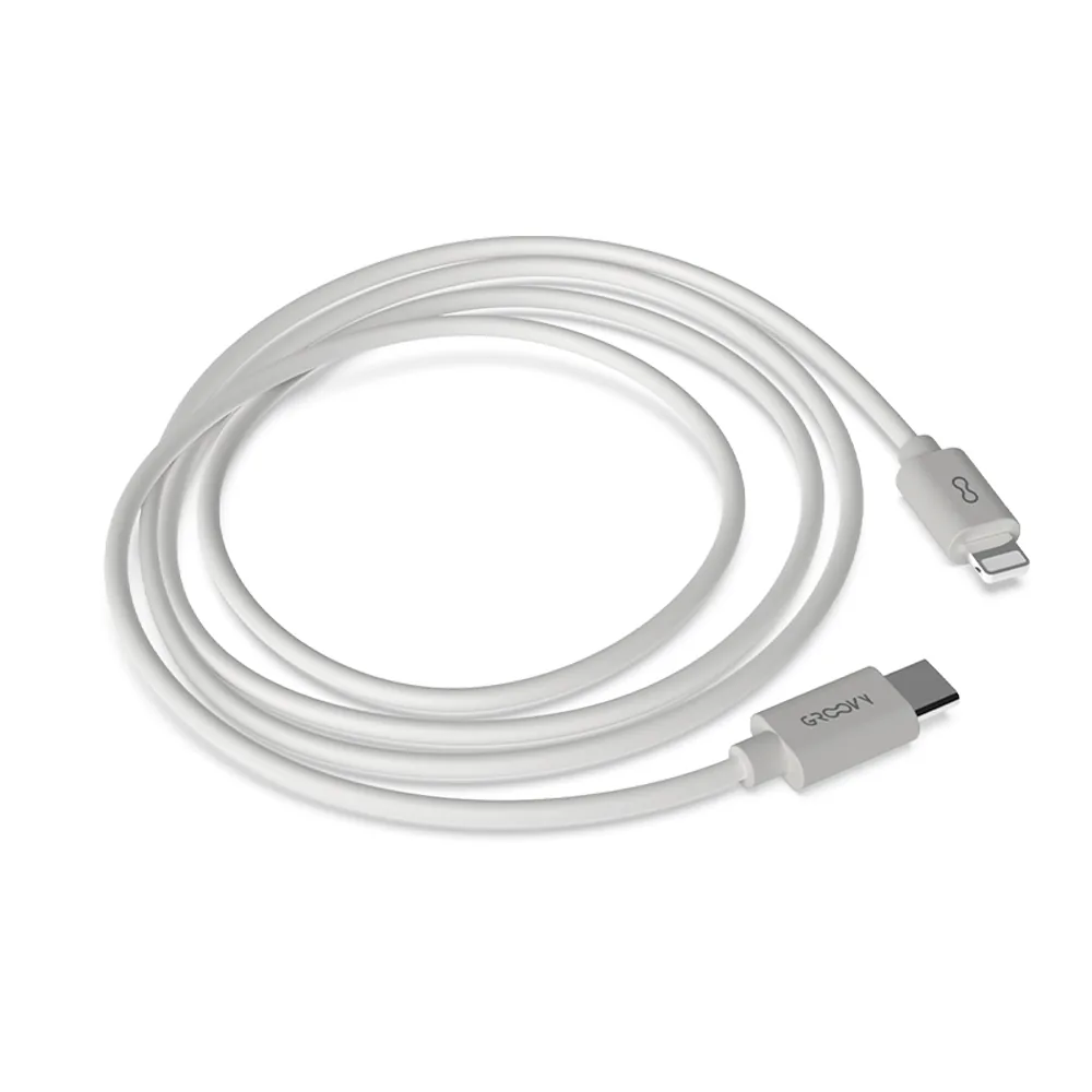 Cable Groovy Usb-c a Apple Lightning Longitud 1,5 M Color Blanco