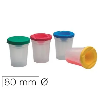 FAIBO Bote Faibo Mezclador de Pinturas Inderramable con Tapa Colores Alto 95 MM Diametro 80 MM