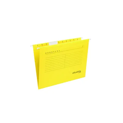 DJOIS Carpeta Colgante Djois Caja de 25 Atlanta Euroflex DIN A4 Cartulina Color Amarillo 100% Reciclada Fsc
