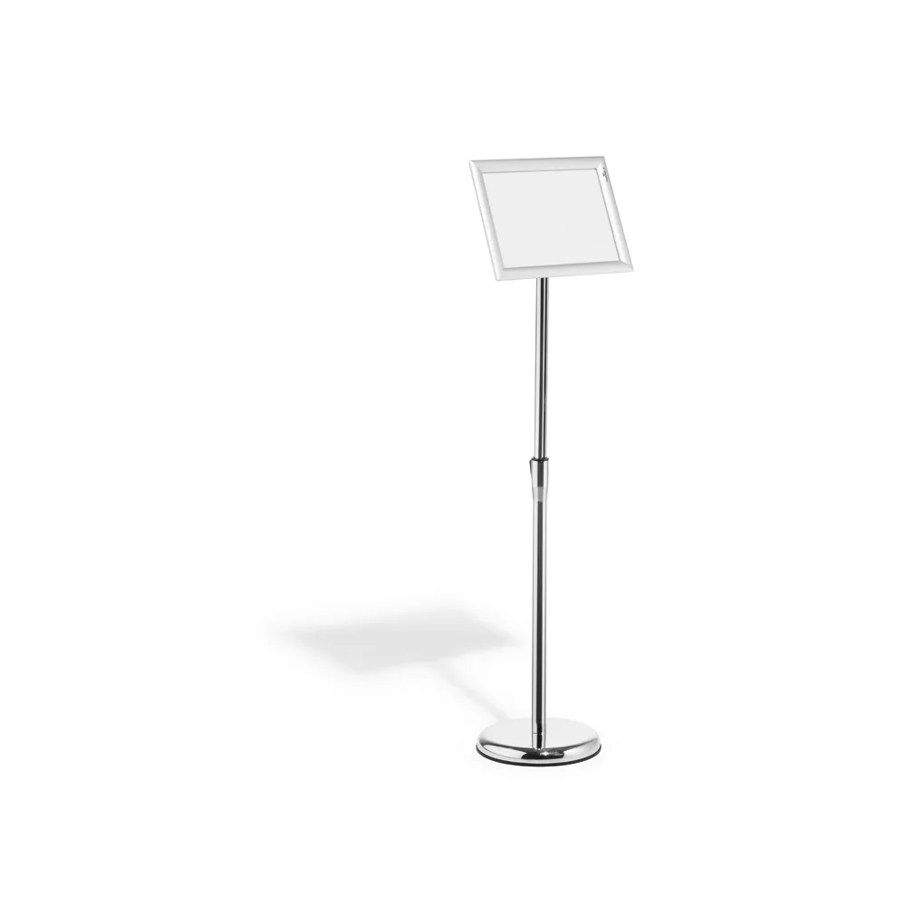 Atril de Suelo Durable Marco Aluminio DIN A4 Vertical / Horizontal Altura Ajustable 77 a 120,5 CM