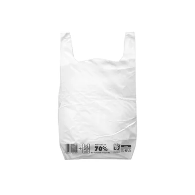 BLANCA Bolsa Camiseta Reciclada 70% Blanca 30X40 CM Reutilizable 1 KG Paquete de 90 Unidades