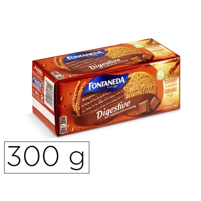 FONTANEDA Galleta Fontaneda Digestive Chocolate con Leche Fibra Caja de 300 G