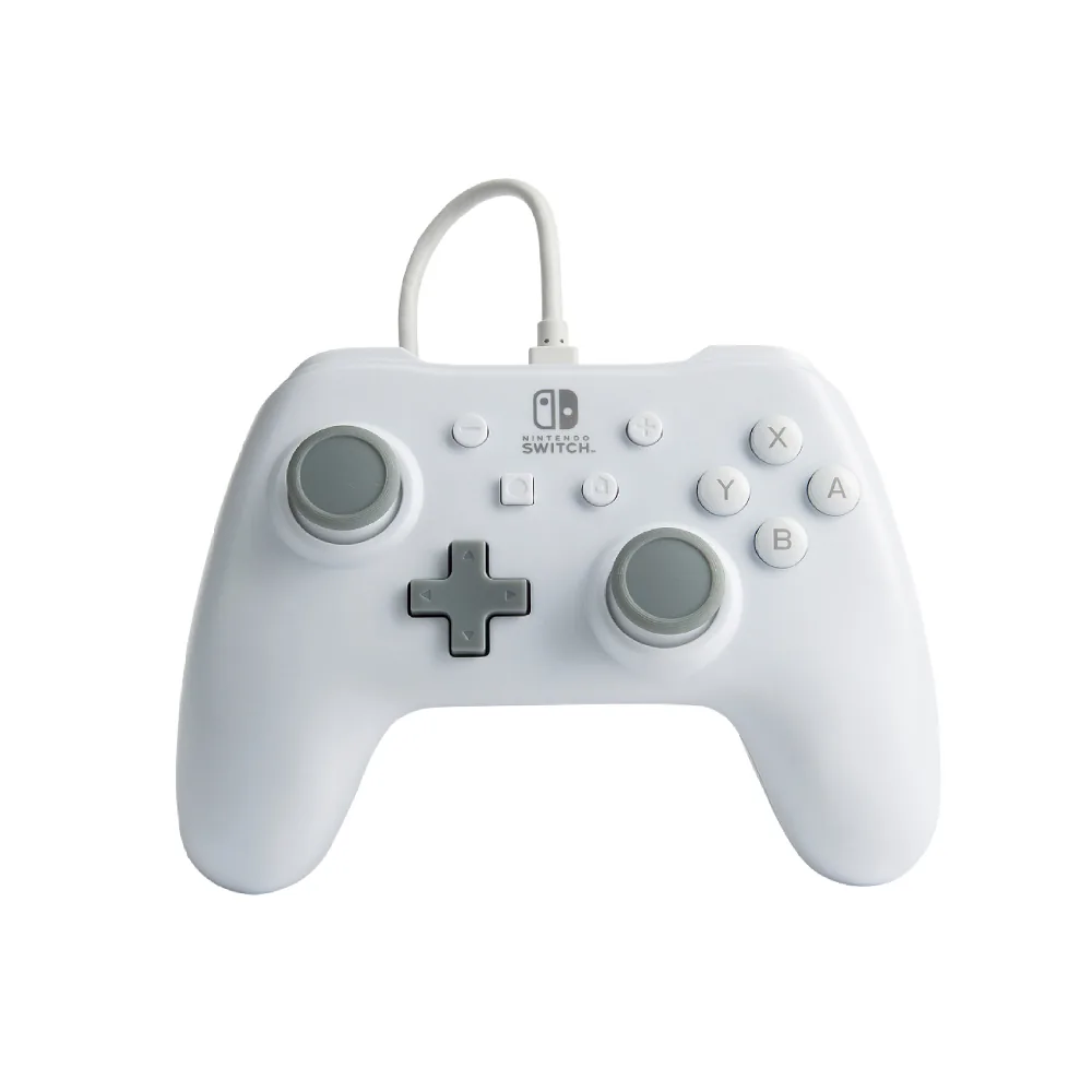 Mando Power a con Cable para Nintendo Switch Blanco