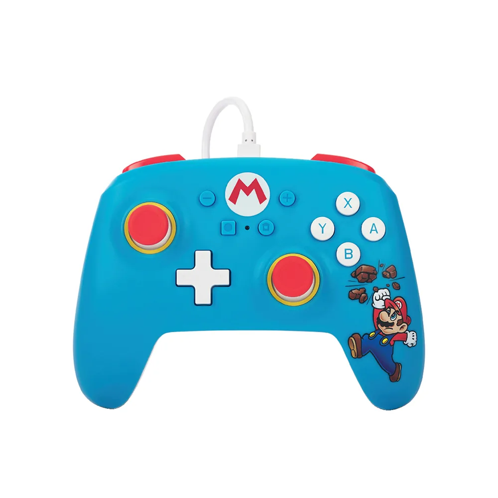Mando Power a con Cable para para Nintendo Switch Mario Brick Breaker