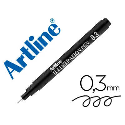 ARTLINE Rotulador Artline Calibrado Micrometrico Negro Illustration Pen EK-283ILN Punta Poliacetal 0,3MM