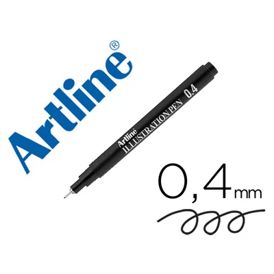 ARTLINE Rotulador Artline Calibrado Micrometrico Negro Illustration Pen EK-284ILN Punta Poliacetal 0,4MM