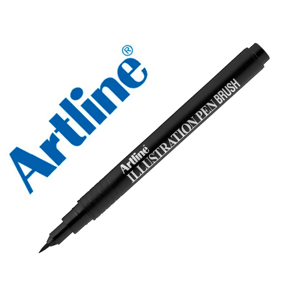 Rotulador Artline Brush Negro Illustration Pen EK-28FILN Punta Pincel