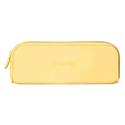 ANTARTIK Estuche Portatodo Antartik Prisma Silicona Soft Rectangular 185X50X75 MM Color Amarillo