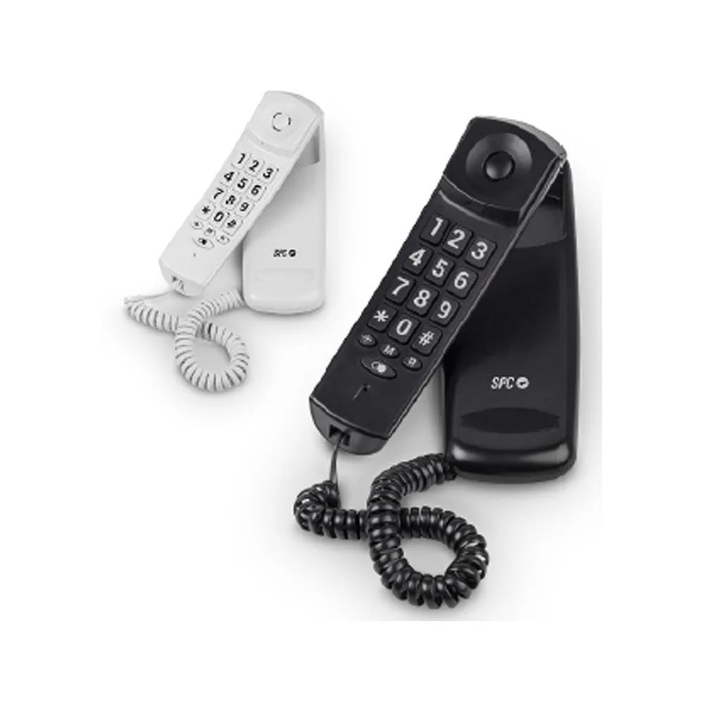 Telefono Spc Sobremesa/mural Original Lite 2 Led con Rellamada 10 Memorias Color Negro